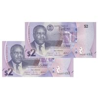 اسکناس 2 دلار 2025 چارلز سوم - جفت - UNC63 - بلیز