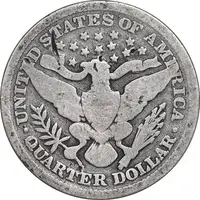 سکه کوارتر دلار 1895 باربر - VF20 - آمریکا