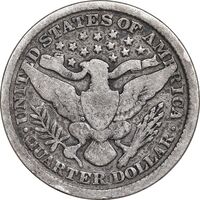 سکه کوارتر دلار 1899 باربر - VF25 - آمریکا