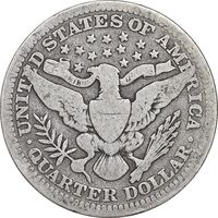 سکه کوارتر دلار 1906 باربر - VF30 - آمریکا