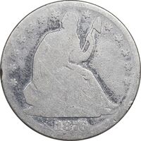 سکه نیم دلار 1876 نماد آزادی نشسته - F12 - آمریکا