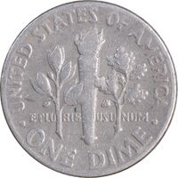 سکه 1 دایم 1973 روزولت - EF40 - آمریکا