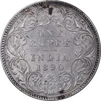سکه 1 روپیه 1890 ویکتوریا - EF45 - هند