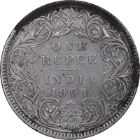 سکه 1 روپیه 1901 ویکتوریا - EF45 - هند