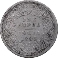 سکه 1 روپیه 1892 ویکتوریا - EF40 - هند