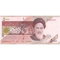 اسکناس 5000 ریال امام (طیب نیا - سیف)  نوار آرم بانک مرکزی - تک - UNC64 - جمهوری اسلامی