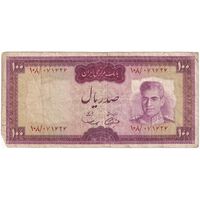 اسکناس 100 ریال (آموزگار - سمیعی) نوشته قرمز - تک - VF20 - محمد رضا شاه