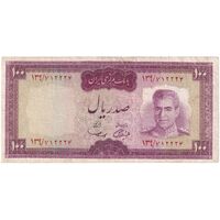 اسکناس 100 ریال (آموزگار - سمیعی) نوشته قرمز - تک - F15 - محمد رضا شاه