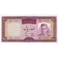 اسکناس 100 ریال (آموزگار - سمیعی) نوشته قرمز - تک - EF45 - محمد رضا شاه