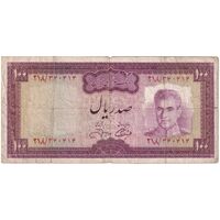 اسکناس 100 ریال (آموزگار - جهانشاهی) - تک - VF20 - محمد رضا شاه