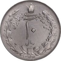 سکه 10 ریال 1343 - ضخیم - AU55 - محمد رضا شاه