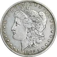 سکه یک دلار 1882O مورگان - EF45 - آمریکا