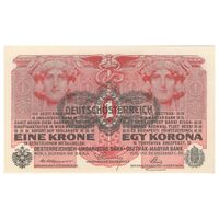 اسکناس 1 کرون 1916 (1919) جمهوری آلمان-اتریش - تک - UNC61 - اتریش