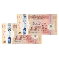 اسکناس 20 دینار بدون تاریخ (2025) دولت لیبی - NMIB - جفت - UNC65 - لیبی