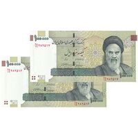 اسکناس 100000 ریال (طیب نیا - سیف) نخ نوع 3 - جفت - UNC60 - جمهوری اسلامی