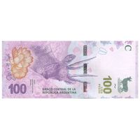 اسکناس 100 پزو بدون تاریخ (2018-2019) جمهوری فدرال - تک - UNC61 - آرژانتین