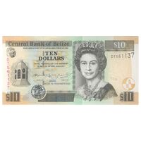 اسکناس 10 دلار 2020 الیزابت دوم - تک - UNC64 - بلیز