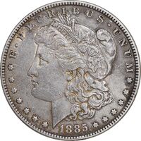 سکه یک دلار 1885 مورگان - AU55 - آمریکا
