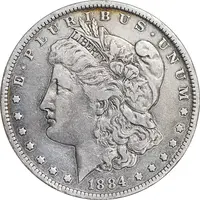 سکه یک دلار 1884O مورگان - VF35 - آمریکا