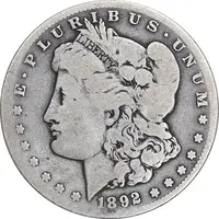 سکه یک دلار 1892S مورگان - VF25 - آمریکا