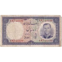 اسکناس 10 ریال 1337 - تک - VF25 - محمد رضا شاه