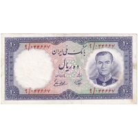 اسکناس 10 ریال 1337 - تک - AU53 - محمد رضا شاه