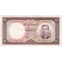 اسکناس 20 ریال 1340 - تک - AU50 - محمد رضا شاه