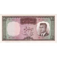 اسکناس 20 ریال (بهنیا - سمیعی) - تک - AU58 - محمد رضا شاه