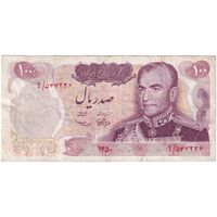 اسکناس 100 ریال 1350 - تک - VF35 - محمد رضا شاه