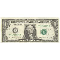 اسکناس 1 دلار 1988 جمهوری فدرال - F (آتلانتا) - تک - VF30 - آمریکا