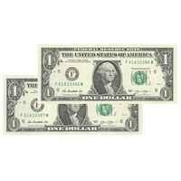 اسکناس 1 دلار 2013 جمهوری فدرال - F (آتلانتا) - جفت - UNC63 - آمریکا
