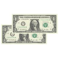 اسکناس 1 دلار 2013 جمهوری فدرال - F (آتلانتا) - جفت - UNC64 - آمریکا