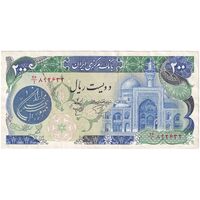 اسکناس 200 ریال (اردلان - مولوی) فیلیگران شیر و خورشید - تک - EF40 - جمهوری اسلامی