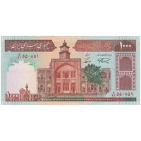 اسکناس 1000 ریال (نمازی - نوربخش) فیلیگران فهمیده بدون خط یقه - تک - AU53 - جمهوری اسلامی