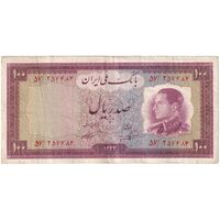 اسکناس 100 ریال 1333 - تک - VF35 - محمد رضا شاه