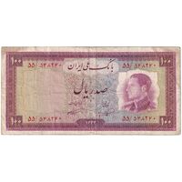 اسکناس 100 ریال 1333 - تک - VF25 - محمد رضا شاه