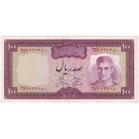اسکناس 100 ریال (آموزگار - جهانشاهی) - تک - AU58 - محمد رضا شاه