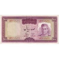 اسکناس 100 ریال (آموزگار - فرمان فرماییان) نوشته قرمز - تک - VF35 - محمد رضا شاه