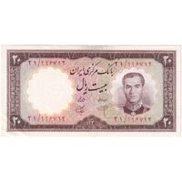 اسکناس 20 ریال 1340 - تک - AU55 - محمد رضا شاه