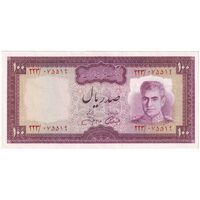 اسکناس 100 ریال (آموزگار - جهانشاهی) - تک - AU58 - محمد رضا شاه