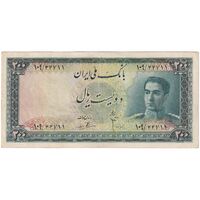 اسکناس 200 ریال سری سوم - تک - EF40 - محمد رضا شاه