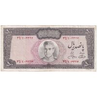 اسکناس 500 ریال (آموزگار - جهانشاهی) - تک - EF40 - محمد رضا شاه