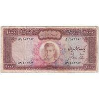 اسکناس 1000 ریال (آموزگار - جهانشاهی) - تک - VF30 - محمد رضا شاه