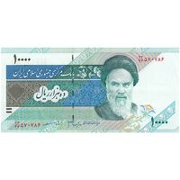 اسکناس 10000 ریال (جعفری - مظاهری) امام - تک - AU55 - جمهوری اسلامی