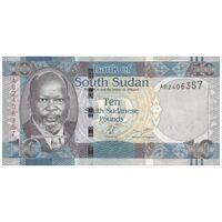 اسکناس 10 پوند بدون تاریخ (2011) جمهوری - آبی - تک - UNC63 - سودان جنوبی