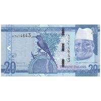 اسکناس 20 دالاسی بدون تاریخ (2015) جمهوری - تک - UNC63 - گامبیا