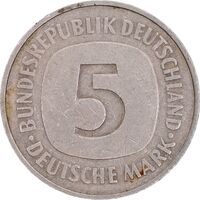 سکه 5 مارک 1975J جمهوری فدرال - EF45 - آلمان