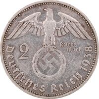 سکه 2 رایش مارک 1938J رایش سوم - EF45 - آلمان