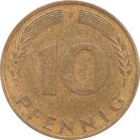 سکه 10 فینیگ 1976F جمهوری فدرال - EF45 - آلمان