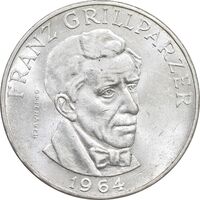 سکه 25 شیلینگ 1964 فرانتس گریل پارت - MS63 - اتریش
